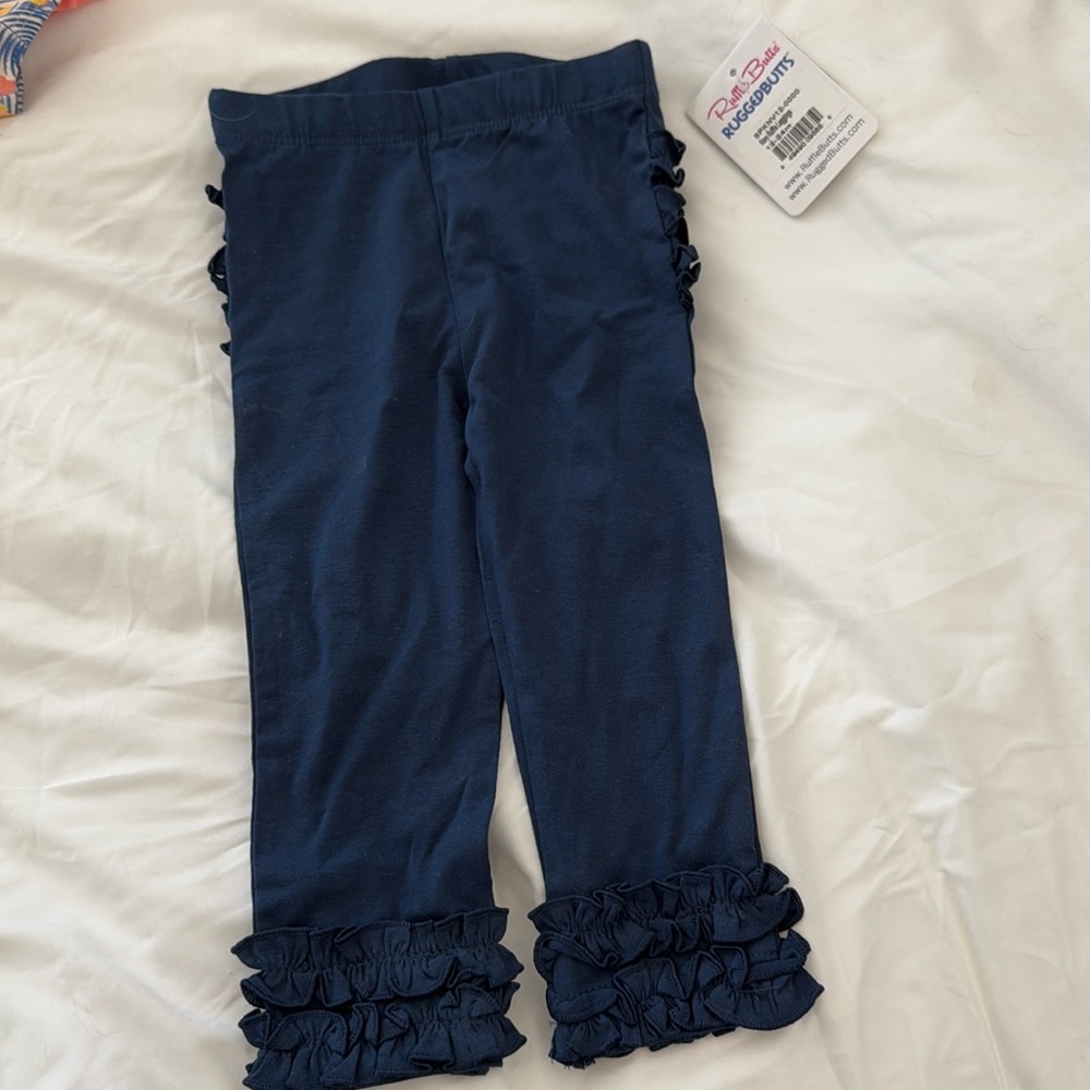 NWT ruffle butts 12-24m navy ruffle legging